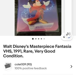 Rare black diamond vhs 200 for mickey an 1000 for beauty an the beast